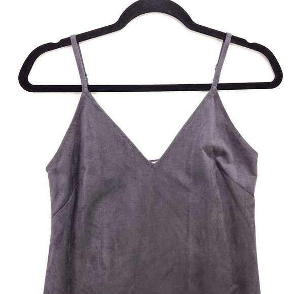 Wilfred Free Cami Slip Dress Vivienne Gray Mini Faux Suede Size XS - Picture 4 of 13